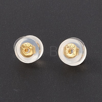 Rack Plating Brass Ear Nuts FIND-G036-04G-1