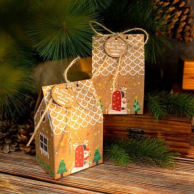 Christmas Theme Gift Sweets Paper Boxes CON-H014-21-1