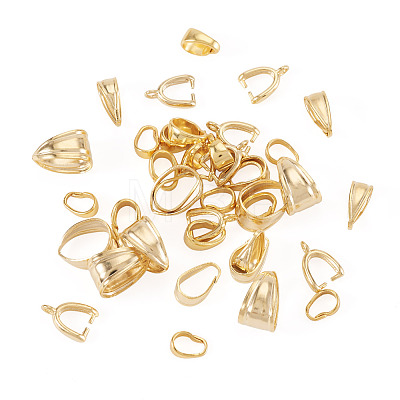 40Pcs 5 Styles Brass Snap On Bails KK-TA0008-87-1