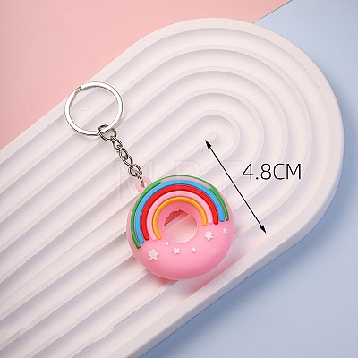 Rainbow Donut PVC Bag Keychain PW-WG14CEE-02-1