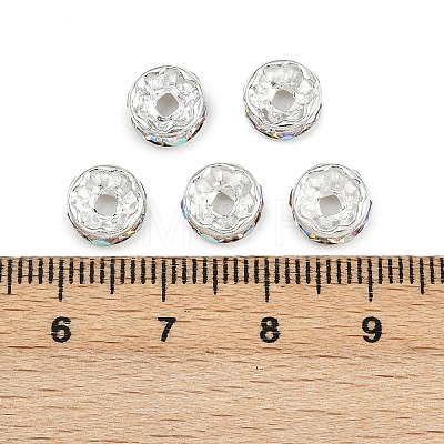 Brass Grade A Rhinestone Spacer Beads RB-A004-4-1