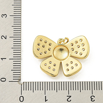 Rack Plating Brass Pave Cubic Zirconia Enamel Pendants KK-U029-15G-1