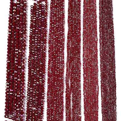 Electroplate Glass Beads Strands EGLA-A044-P1mm-B02-1