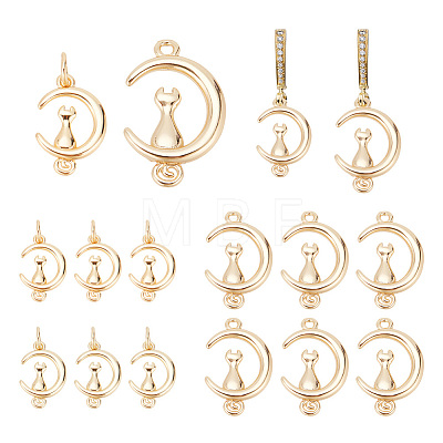 16Pcs 2 Style Brass Pendants KK-AR0003-19-1