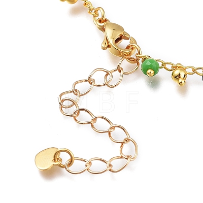 Brass Curb Chains Anklets AJEW-AN00310-1