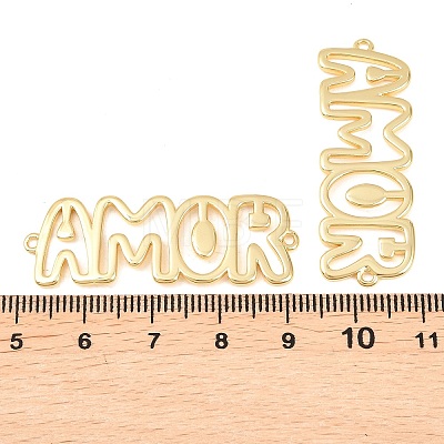 Brass Hollow Connector Charm KK-F931-28C-G-1