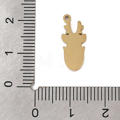 Christmas Theme Ion Plating(IP) 304 Stainless Steel Enamel Pendants STAS-Z083-09G-03-1
