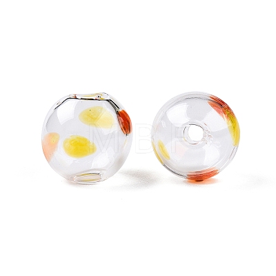 Transparent Handmade Blown Glass Globe Beads GLAA-T012-17B-1