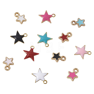 Alloy & Brass Enamel Charm Sets ENAM-TA0001-10-1