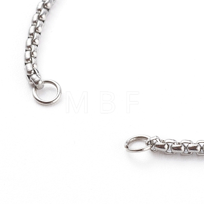 304 Stainless Steel Box Chain Bracelet Making Sets AJEW-JB00942-1
