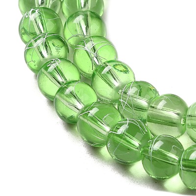 Drawbench Transparent Glass Beads Strands GLAD-Q012-6mm-05-1