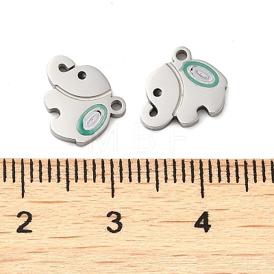 304 Stainless Steel Enamel Charms STAS-D018-05P-1