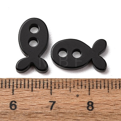 2-Hole Marine Organisms Opaque Resin Buttons RE-CBAE064-05B-1