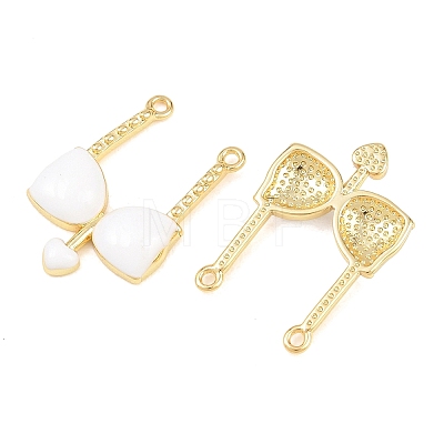 Brass Enamel Pendants KK-B167-03G-02-1