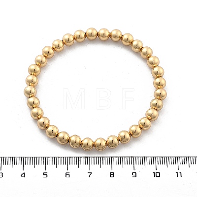 Brass Beaded Stretch Bracelets for Men Women BJEW-G736-08G-1