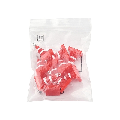 10Pcs Resin Iron Pendants RESI-FS0002-06-1