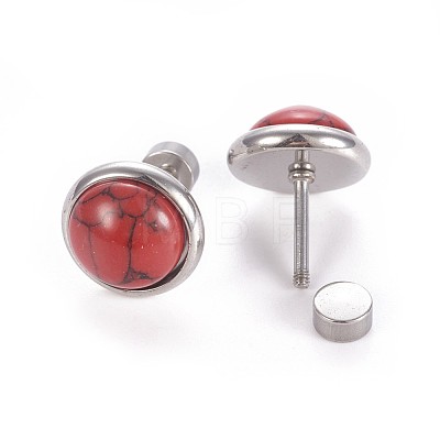 304 Stainless Steel Earlobe Plugs EJEW-F227-20P-B-1