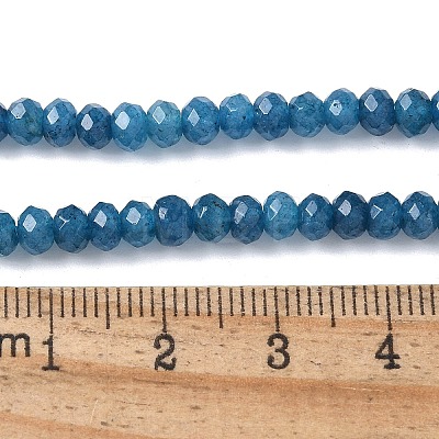 Dyed Natural Malaysia Jade Rondelle Beads Strands G-E316-2x4mm-54-1