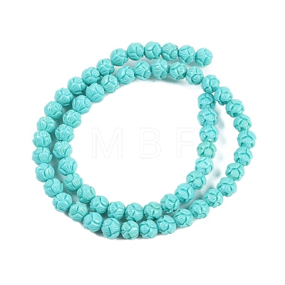 Synthetic Coral Carved Beads Strands CORA-C003-01D-1