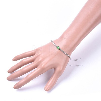 (Jewelry Parties Factory Sale)Adjustable Electroplate Glass Braided Bead Bracelets BJEW-JB04587-03-1