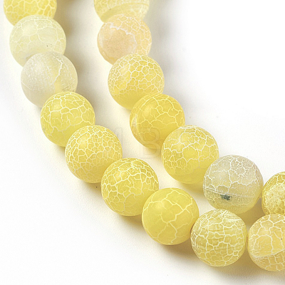 Natural Weathered Agate Beads Strands G-P414-A04-1