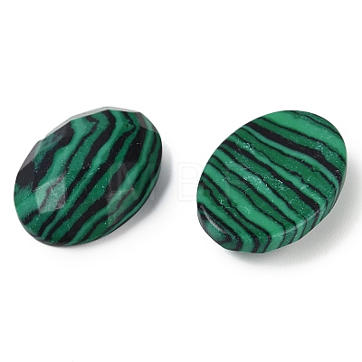 Synthetic Malachite Cabochons G-G760-A14-1