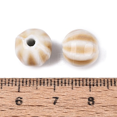 Vintage Porcelain Corrugated Beads LS-PORC-N013-11T-1