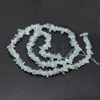 Chips Natural Aquamarine Beads Strands X-G-N0164-24-1