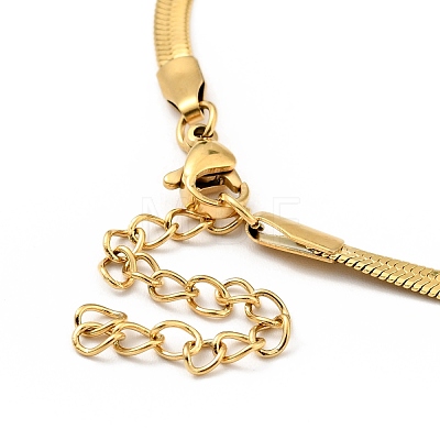 Crystal Rhinestone Infinity Pendant Necklace with Herringbone Chains NJEW-I116-06G-1