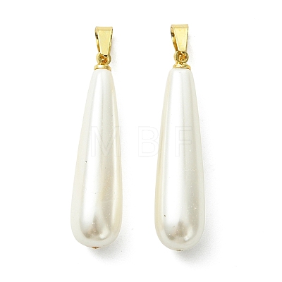 Electroplate Shell Pearl Pendants PALLOY-JF05397-1