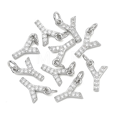 SHEGRACE Brass Micro Pave Clear Cubic Zirconia Pendants XGRQ29097-394P-Y-1