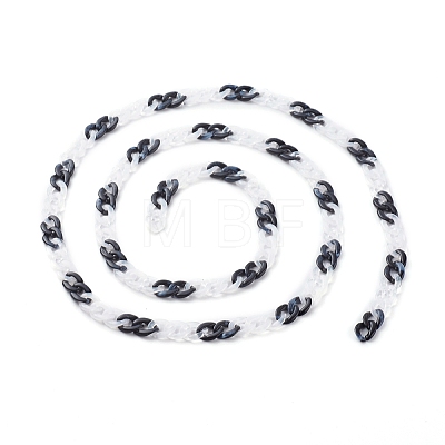 Handmade Acrylic Curb Chains AJEW-JB00943-03-1