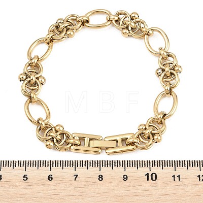 304 Stainless Steel Link Chain Bracelets for Women BJEW-P391-02A-G-1