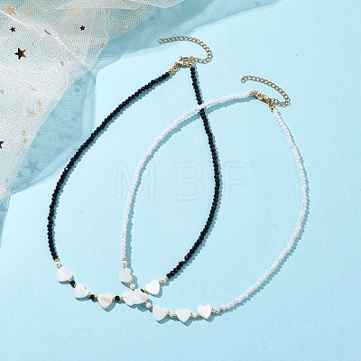 Glass Beads Necklaces NJEW-JN04724-1