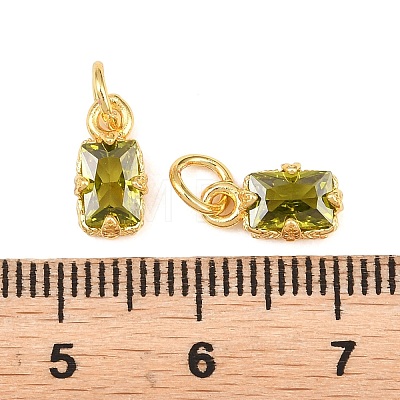 Brass Pave Cubic Zirconia Charms KK-K340-50G-02-1