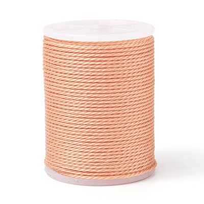 Round Waxed Polyester Cord YC-G006-01-1.0mm-26-1