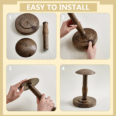 Plastic Dome Shaped Stem Hat Rack AJEW-WH0696-552-1