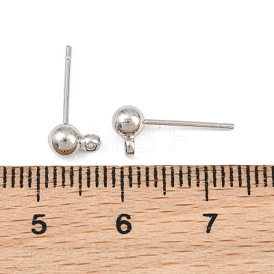Brass Stus Earring Findings KK-CBA3CA1-01P-1