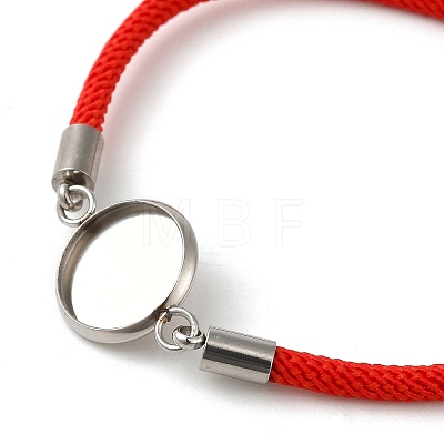 Milan Cord & 304 Stainless Steel Bracelets Making MAK-H004-02C-P02-1