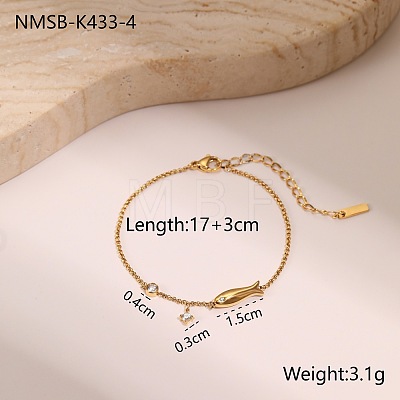 304 Stainless Steel Pave Cubic Zirconia Charm Bracelets WG7D1B6-01-1