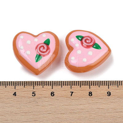 Handmade Heart Lampwork Beads Strands LAMP-P069-04B-08-1