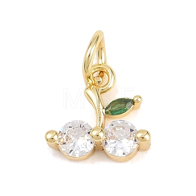 Brass Micro Pave Cubic Zirconia Charms KK-H273-49G-01-1