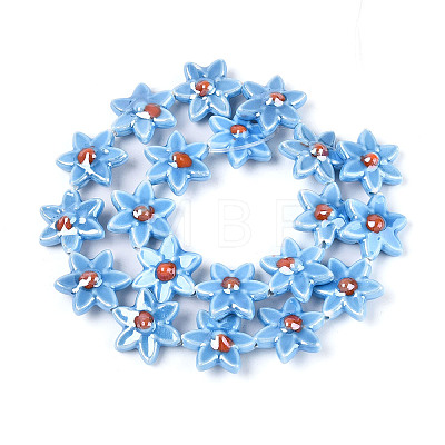 Handmade Porcelain Beads Strands PORC-N008-10B-1