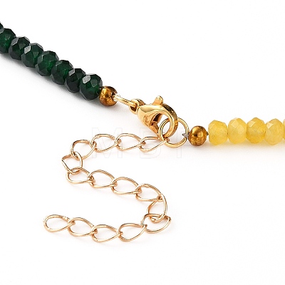Dyed Natural Malaysia Jade Beads Jewelry Sets SJEW-JS01162-1