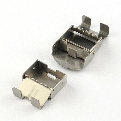 Smooth Surface 201 Stainless Steel Watch Band Clasps STAS-R063-84-1