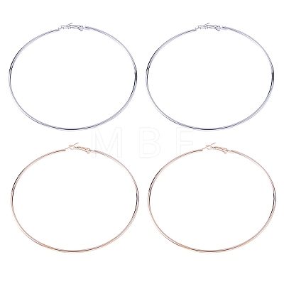 Brass Large Hoop Earring Finding EJEW-CJ0002-01-1