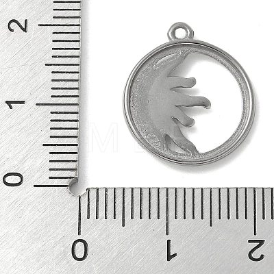 304 Stainless Steel Pendants STAS-L277-02C-P-1