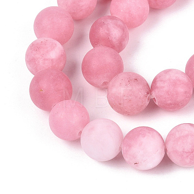 Natural White Jade Bead Strands X-G-R297-8mm-31-1