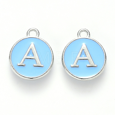 Platinum Plated Alloy Enamel Charms LS-ENAM-S118-04A-P-1