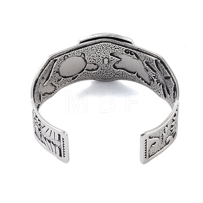 Constellation Alloy Open Cuff Bangles for Women Men BJEW-C064-01AS-11-1